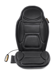 Cushion Back Neck Waist Heating Vibrating Massage Chair for Car Seat Home & Office, Black