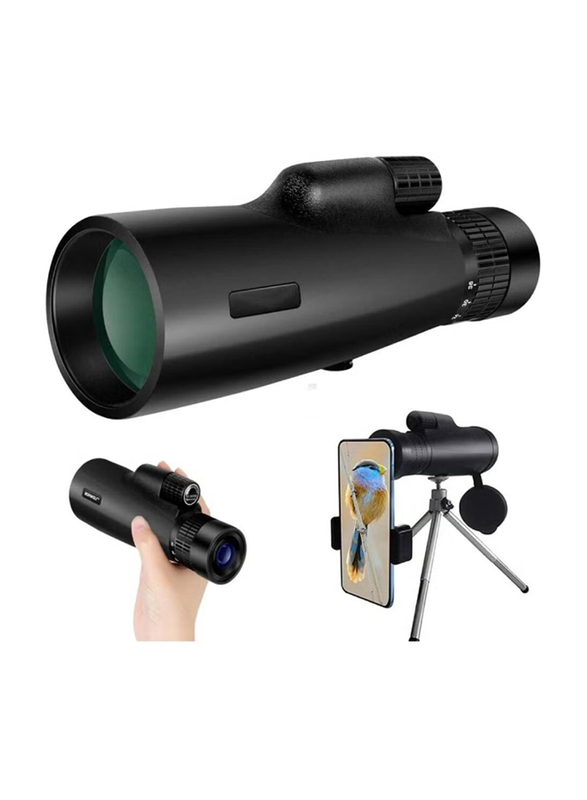 

Generic Telescope Monocular Waterproof High Definition Telescope Spotting Scope Phone Photography Adapter, Black