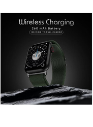 Newly Launched Large 2.05 Inch Display Smartwatch, Always On Display Wireless Charging Rotating Crown With Bluetooth Calling, Green