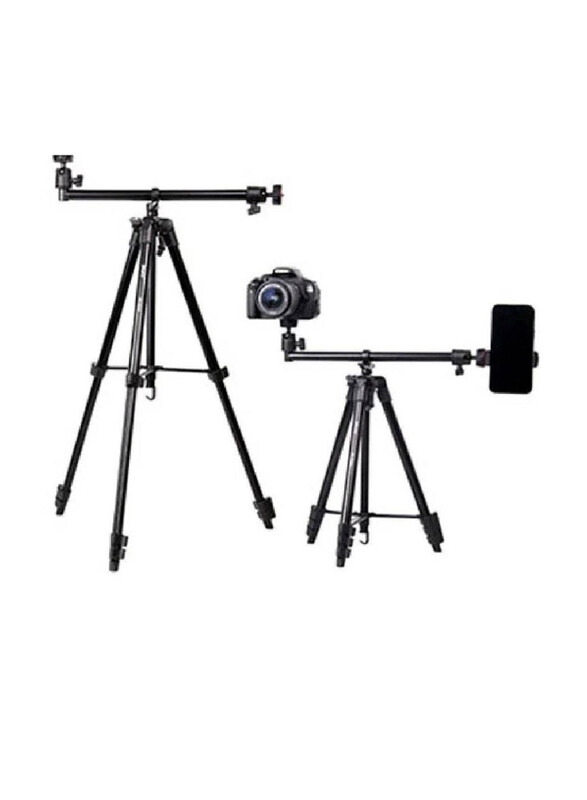 

Generic Gennext KP-2207 133cm 360-Degree Rotating Head Tripod with 4 Different Height Adjustments Head for Camera, Black