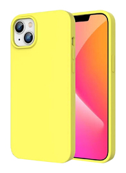 Apple iPhone 14 Soft Silicone Anti-Scratch Gel Rubber Shockproof Protective Mobile Phone Case Cover, Yellow