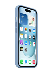 Gennext Apple iPhone 15 Silicone Mobile Phone Case Cover, Light Blue