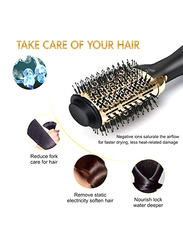 Enzo 4-in-1 One-Step Frizz Control Negative Ionic Hot Air Brush Volumizer Ceramic Coating Hair Dryer Brush, Multicolour