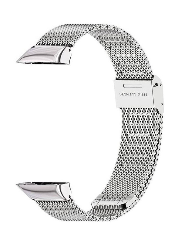 Gennext Replacement Stainless Steel Band for Huawei Band 6/Honor Band 6, White