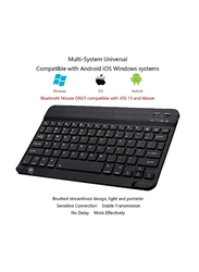 Gennext Rechargeable Bluetooth Keyboard and Mouse Combo Ultra-Slim Portable Compact Wireless English Mouse Keyboard Set, Black