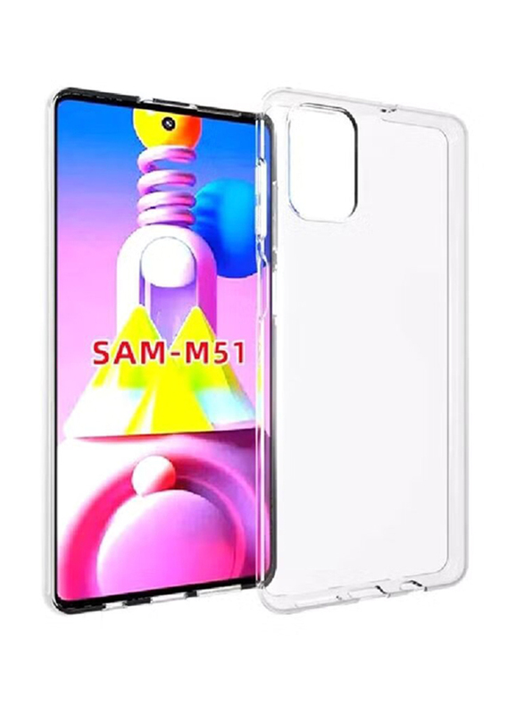 

Gennext Samsung Galaxy M51 Soft Silicone Shockproof Anti-Scratch Protective Mobile Phone Case Cover, Clear