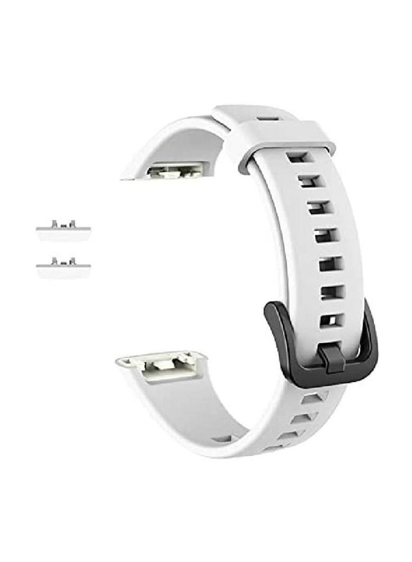 Gennext Silicone Sports Band for Huawei Band 6/Honor Band 6, White