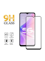 OPPO A97 Full Coverage Tempered Glass Screen Protector, Black/Clear