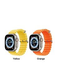 Gennext Nylon Soft and Breathable Nylon G-hook Loop Buckle Watch Strap for Apple Watch Ultra Series 8, Yellow/Orange