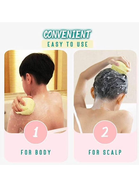 Silicone Body Brush Shower Scrubber With Gel Dispenser Function Soft Bath Shower Loofah Massage Brush, 1 Piece