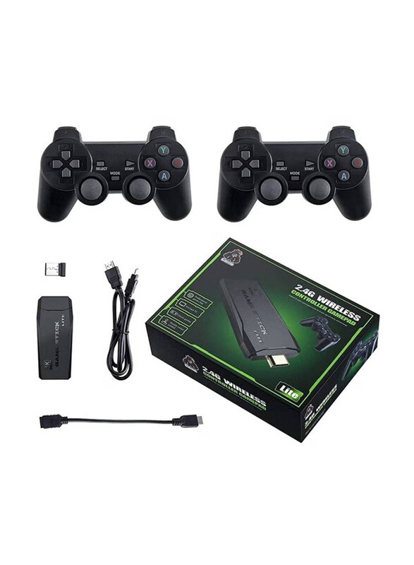 

Gennext Retro Game Console, With 2 Controllers, Black