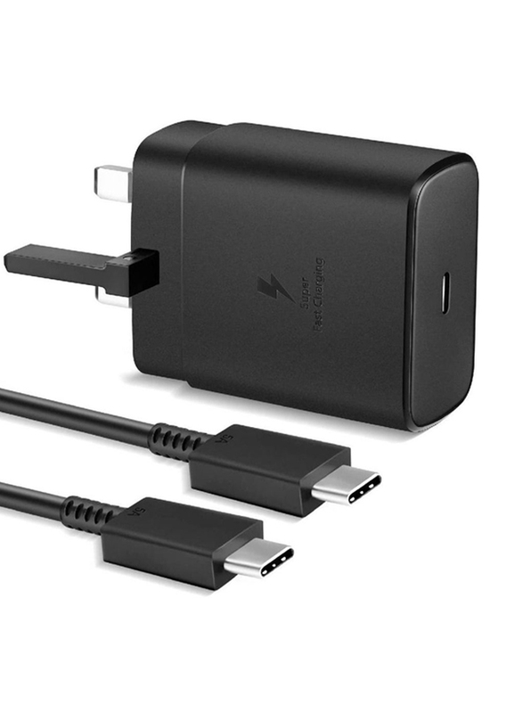 Gennext 45W UK Wall Charger with USB Type-C Cable for Samsung, Black