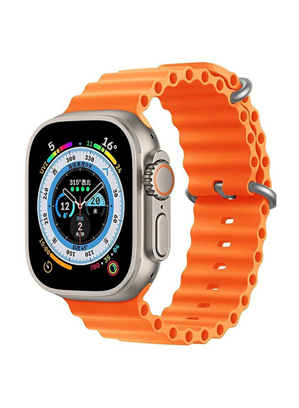 Zoomee Silicon Watch Band Strap for Apple Watch Ultra 49mm/45mm/44mm/42mm, Orange