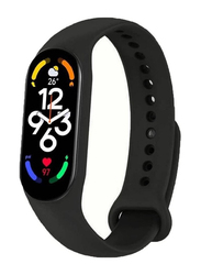 Gennext Silicone Strap for Xiaomi Mi Band 7, Black