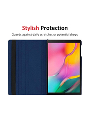 Samsung Galaxy Tab S6 Lite 10.4 Inch 2020 Leather Tablet Flip Case Cover with 360 Degree Rotating Stand, Blue