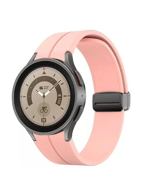 Gennext Silicone Band for Samsung Galaxy Watch 4/4 Classic/5/5 Pro/6/Samsung Galaxy Watch6 Classic, Pink