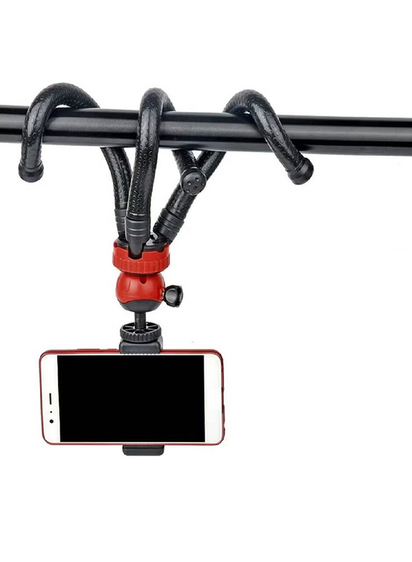 Gennext 360° Mini Flexible Tripod Octopus Spider Stand Holder for Action Camera/DSLR/Smartphones, Black