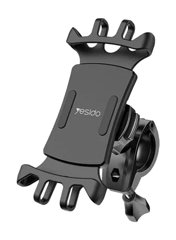 Yesido C66 Universal 360 Degree Adjustable Rotation Mobile Phone Holder Mount for Bike/Bicycle/Motorcycle & iPhone 12 Mini/12/12 Pro/Samsung Galaxy S21/20 Or Note & Huawei., Black