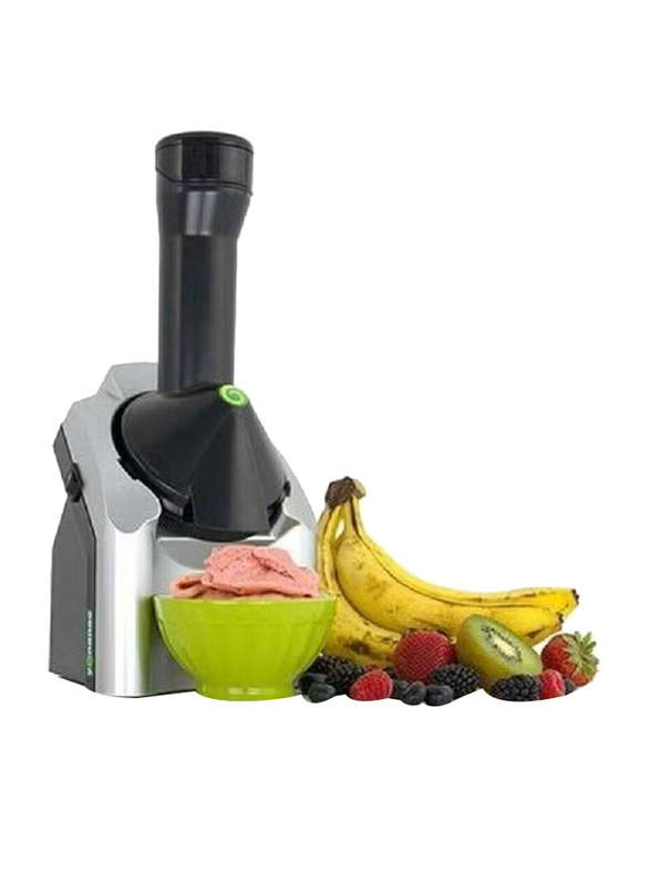 Gennext Healthy Soft Serve Frozen Fruit Dessert Maker, Silver/Black