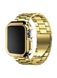 Stainless Steel Band for Apple Watch 45mm/44mm/42mm, Gold