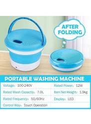 Portable Small Foldable Bucket Washer Lightweight Convenient Washer for Wash Baby Clothes, Blue