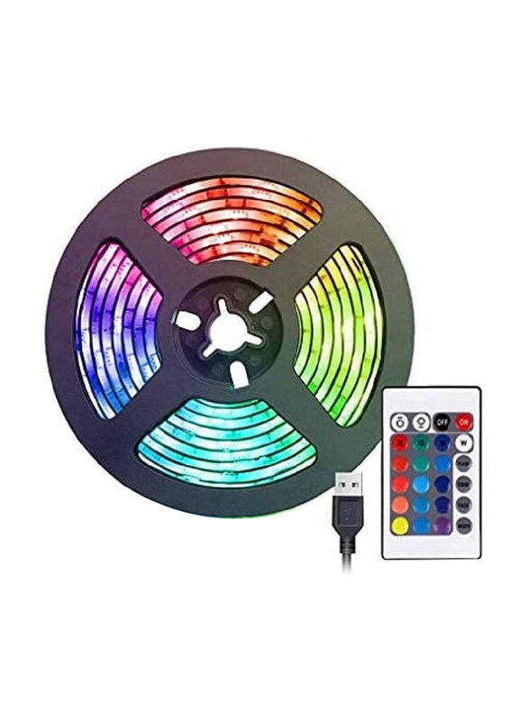 

Gennext 2-Meter Colour Changing RGB LED Light Strip with Remote Control for Home & Hotel, Multicolour