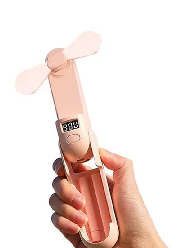 

Zoomee Handheld Fan with LED Display, H33184P_JX, Pink