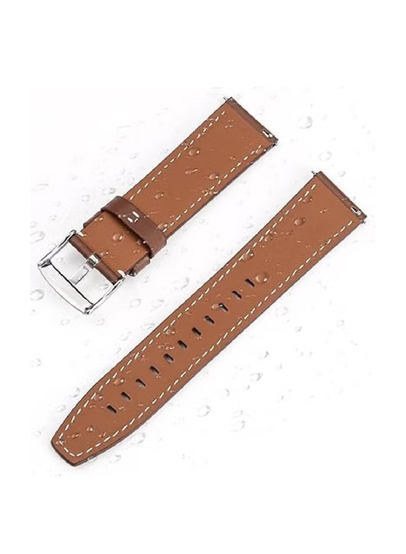 Gennext Replacement Genuine Leather Sport Strap for Huawei Watch GT2 Pro/Huawei GT4 46mm/Watch 4 Pro/Watch 4/Watch Ultimate/Huawei GT3 46mm/Watch 3/Watch 3 Pro/GT3 Pro, Brown