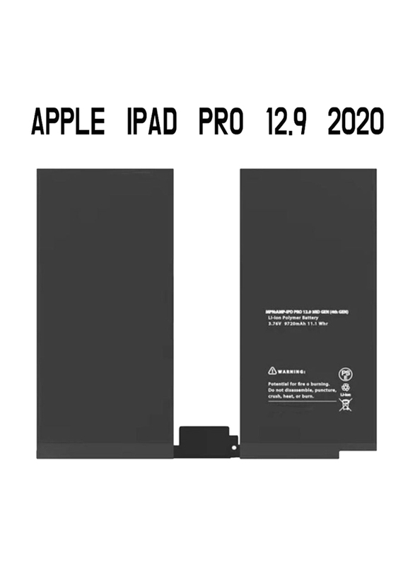 Apple iPad Pro 12.9 Inch 2020 High Quality Original Replacement Battery, Black