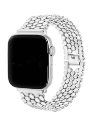 Gennext Honeycomb Design Stainless Steel Replacement Band for Apple Watch 42/44/45/49mm, Silver