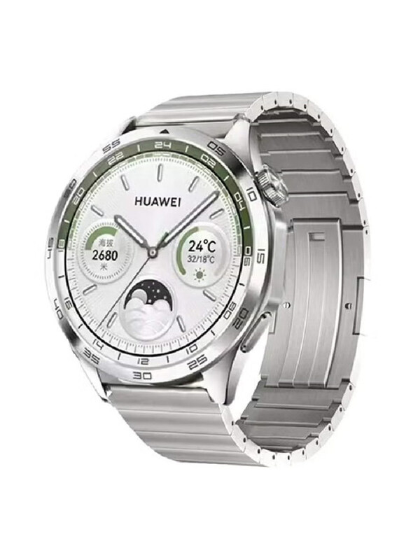 

Generic Replacement Stainless Steel Band for Huawei Watch GT 4 46mm, Silver