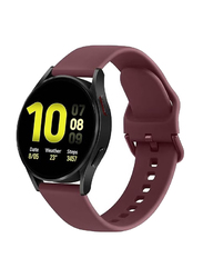 Gennext Classic Adjustable Quick Release Silicone Replacement Band for Samsung Galaxy Watch 4/4 Classic/5/5 Pro/6 And 6, Wine Red