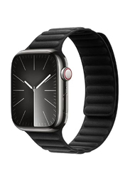 Nylon Link Magnetic Band for Apple Watch Series Ultra 2/9/8 Ultra/8/7/6/5/4/3/SE 45mm 44mm 42mm, Black