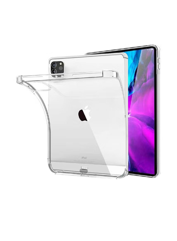 Apple iPad Pro (4th Generation) 12.9-inch 2020 Clear Shock Absorbing Flexible TPU Protective Slim Tablet Case Cover, Transparent