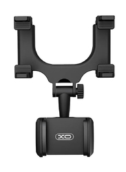 XO C70 Rearview Mirror Car Holder for Smartphones, Black