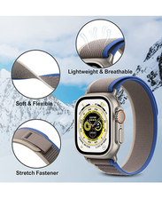 Zoomee Trail Loop Watch Band Strap for Apple Watch Ultra 49mm/45mm/44mm/42mm, Blue/Grey