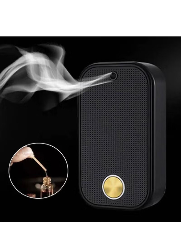 Gennext Portable Rechargeable Oud Oil Incense Device Smart Indoor Bukhoor, BK-20, Black