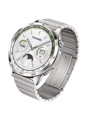 Replacement Stainless Steel Band for Huawei Watch GT 4 46mm, Silver