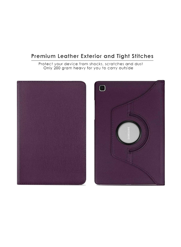 Gennext Samsung Galaxy Tab A7 10.4-inch 2020 SM-T500/T505/T507 PU Leather 360 Degree Rotating Smart Folio Book Case Cover, Purple