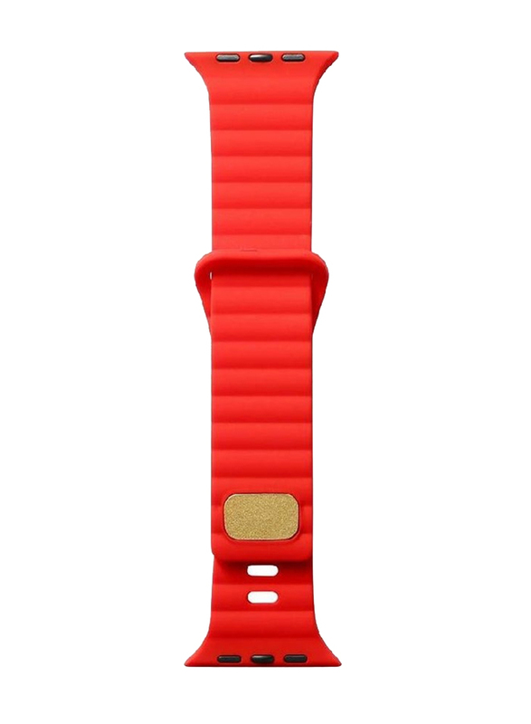 Gennext Replacement Sport Silicone Breathable Design Strap for 42/44/45/49mm, Red