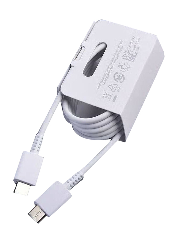 Gennext 3-Pin Super Fast Wall Charger with USB Type-C Charge Cable, 25W, White