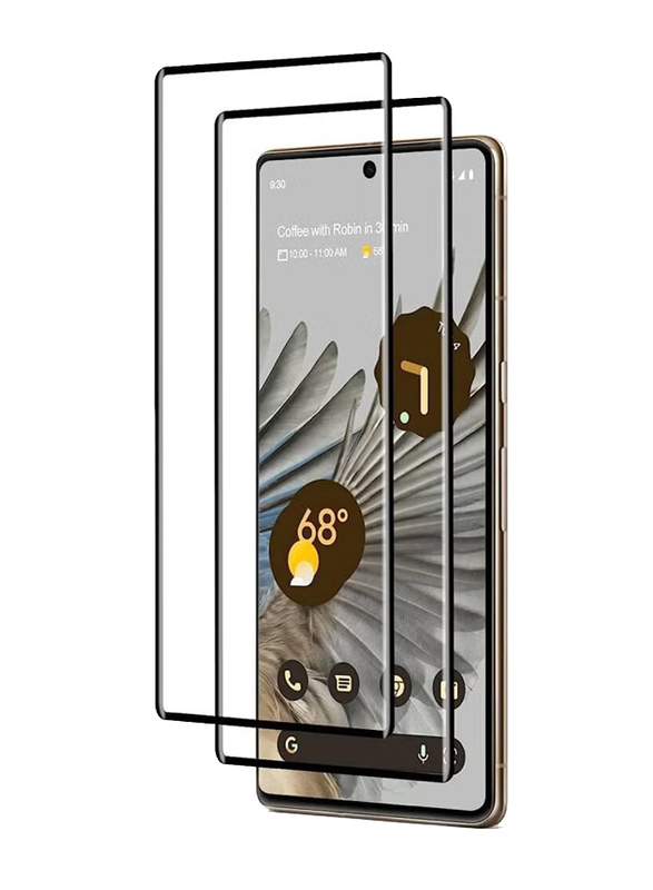 Google Pixel 7A 9H HD Anti Scratch Ultrasonic Fingerprint Unlock Friendly Mobile Phone Tempered Glass Screen Protector, 2 Pieces, Clear