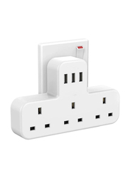 Yesido Outlet Plug Header Power Socket, White