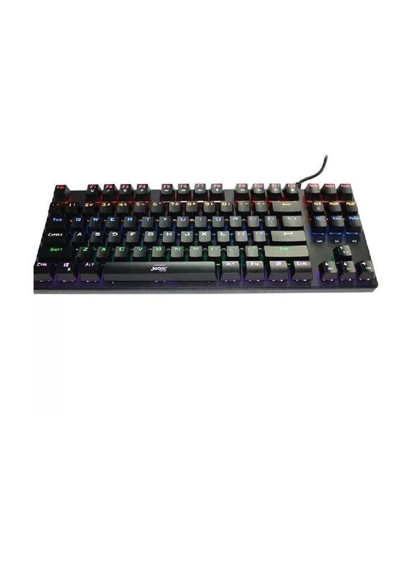 Gennext KL87 TKL RGB Mechanical Gaming English Keyboard Wrist Rest Blue Switch, Black