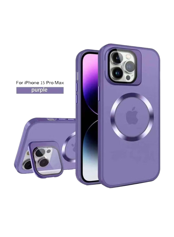 Apple iPhone 15 Pro Max Protective New Design Scratch-Resistant Camera Protection Mobile Phone Case Cover, Purple