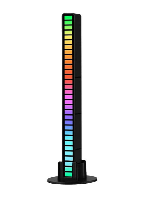 Gennext RGB Sound Control Pickup Rhythm 32 LED 18 Colours Audio Spectrum Analyzer & Voice Activated Atmosphere Light, Multicolour