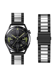 Replacement Stainless Steel Strap Band for Huawei Watch GT2 Pro 22mm/Huawei GT4 46mm/Watch 4 Pro/Watch 4/Watch Ultimate/Huawei GT3 46mm/Watch 3/Watch 3 Pro/GT3 Pro, Black