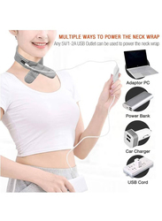 Neck Wrap Basic The Personal Electric Neck Calming Heating Massaging Pad with Vibrations, Grey