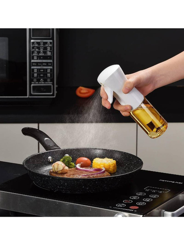 Gennext 200ml Cooking Oil Sprayer for Air Fryer, Salad Making, Baking, Frying & BBQ, White