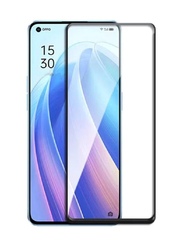 Zoomee Oppo Reno7 Pro 5G 9H Full Coverage Tempered Glass Screen Protector, Clear/Black